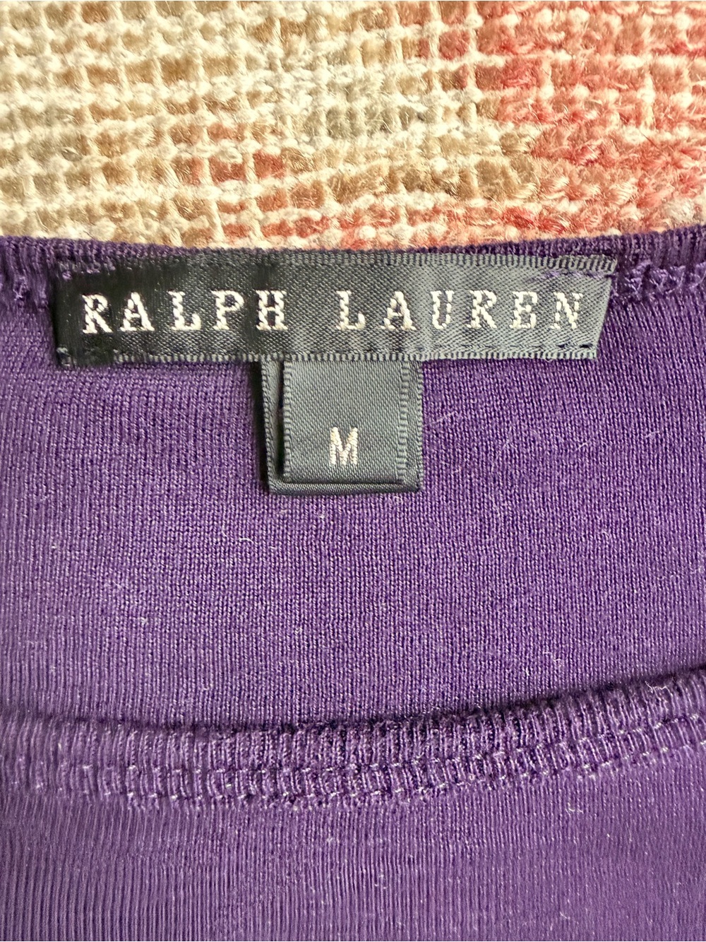 Ralph Lauren black label Purple Crewneck cotton Sweater - Picture 2 of 3